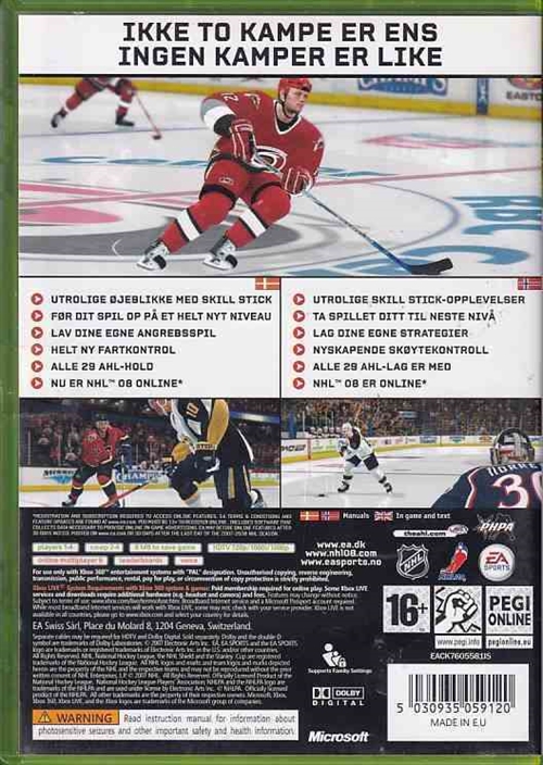 NHL 08 - XBOX Live - XBOX 360 (B Grade) (Genbrug)